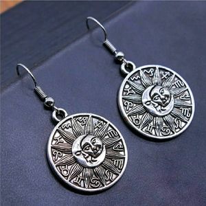 Sterling silver sun & moon earrings zodiac tarot witchy